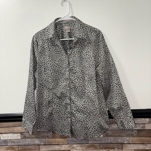 Chico's Animal Print Blouse Size 8/10
